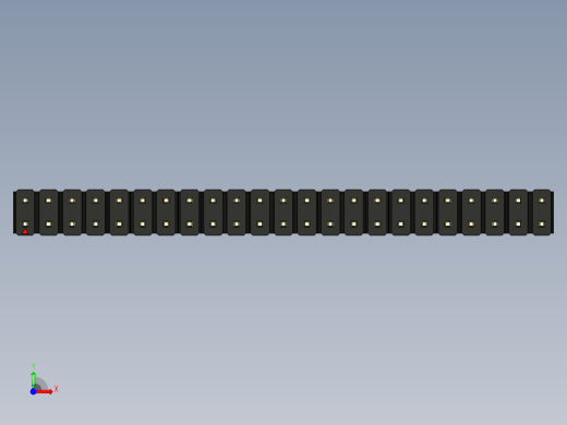 彩色公头100mil（2.54mm）系列-DS1021_black_2x23p_100mil_Type19_rev1.0前视缩略图