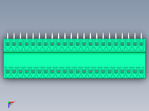 DEGSON 15EDG 系列 3.5mm 插拔式接线端子 FullPack-15EDGRT-3.5-44P-14-00AH俯视缩略图