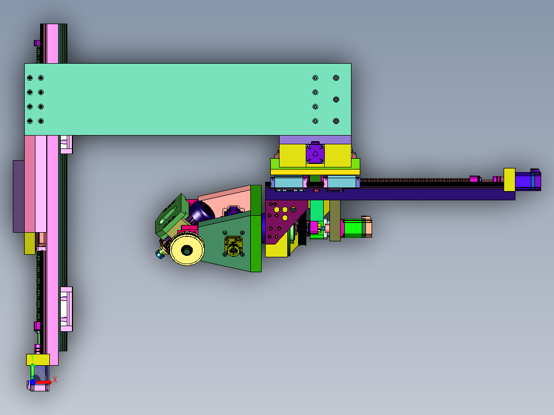 DIY自制五轴联动驱动雕刻机前视图