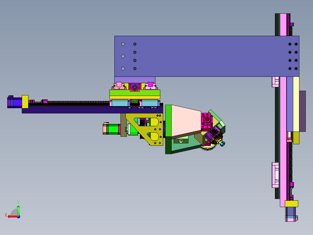 DIY自制五轴联动驱动雕刻机后视图