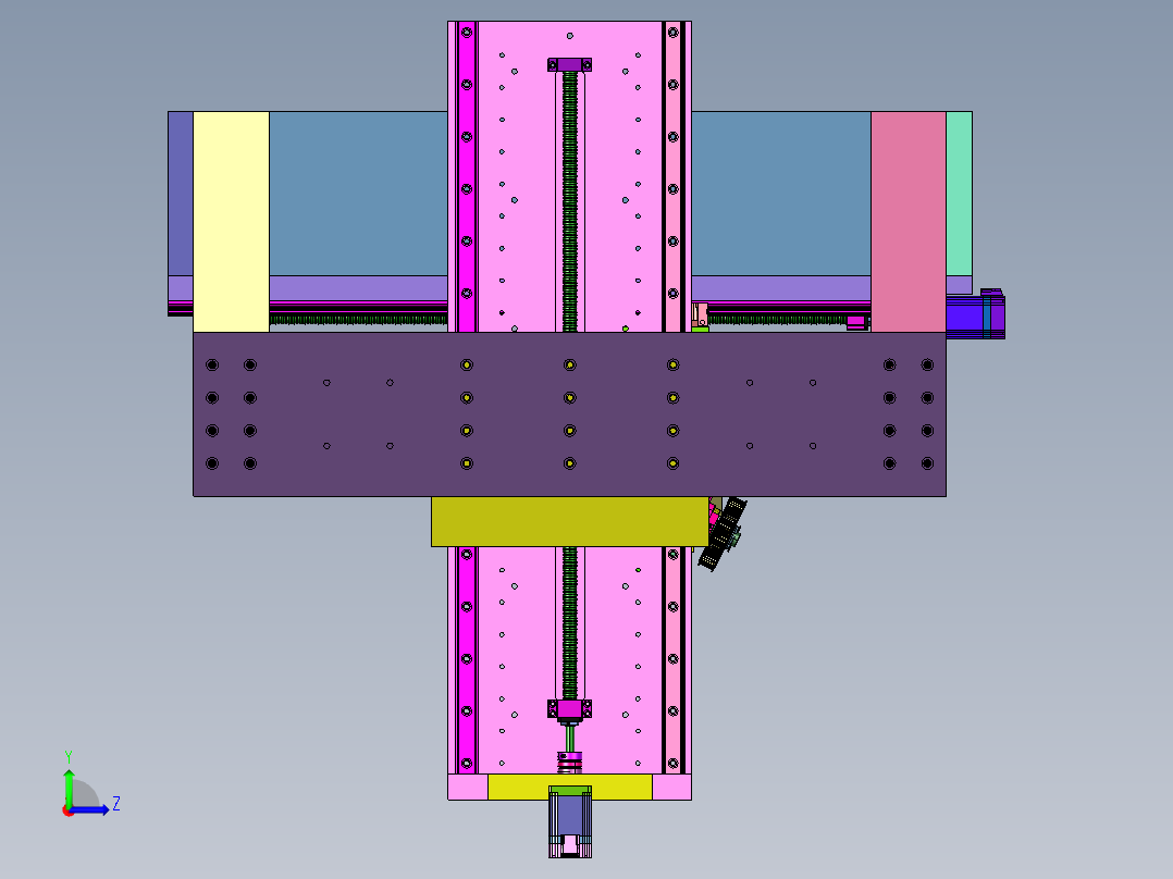 DIY自制五轴联动驱动雕刻机左视图
