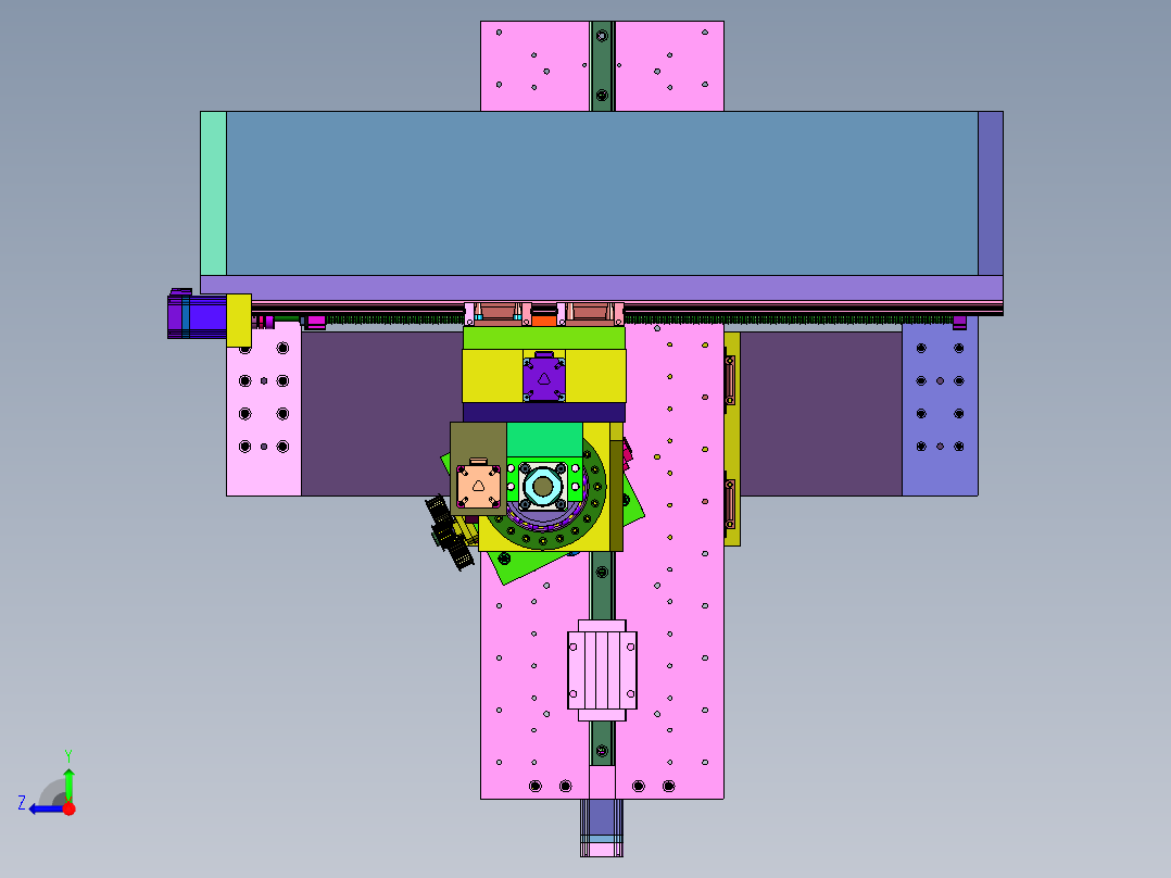 DIY自制五轴联动驱动雕刻机右视图