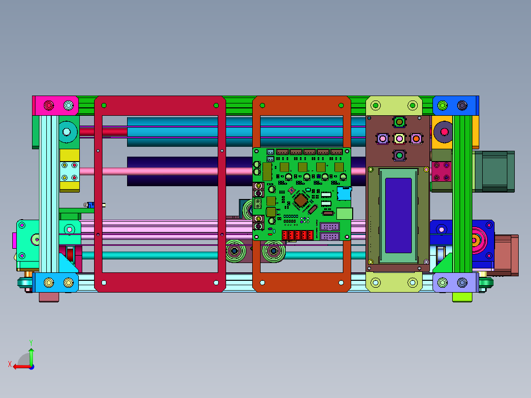 无支撑不限尺寸流水线式传送带3d打印机后视图