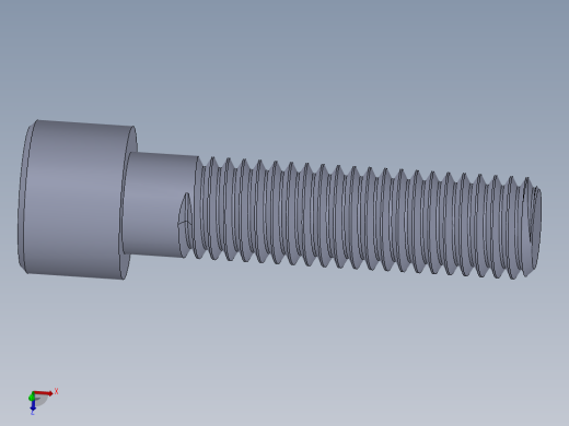 粗螺纹 SHCS 螺钉-SHCS 0.5.x13x2.SLDPRT