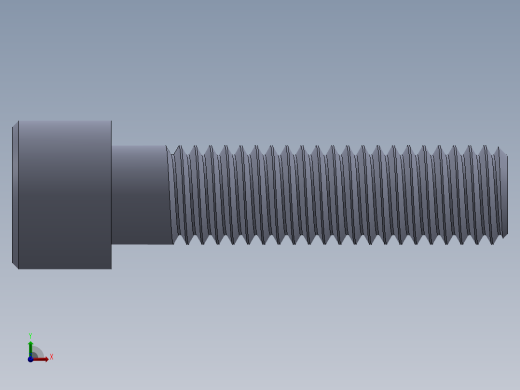 粗螺纹 SHCS 螺钉-SHCS 0.5.x13x2.SLDPRT前视缩略图