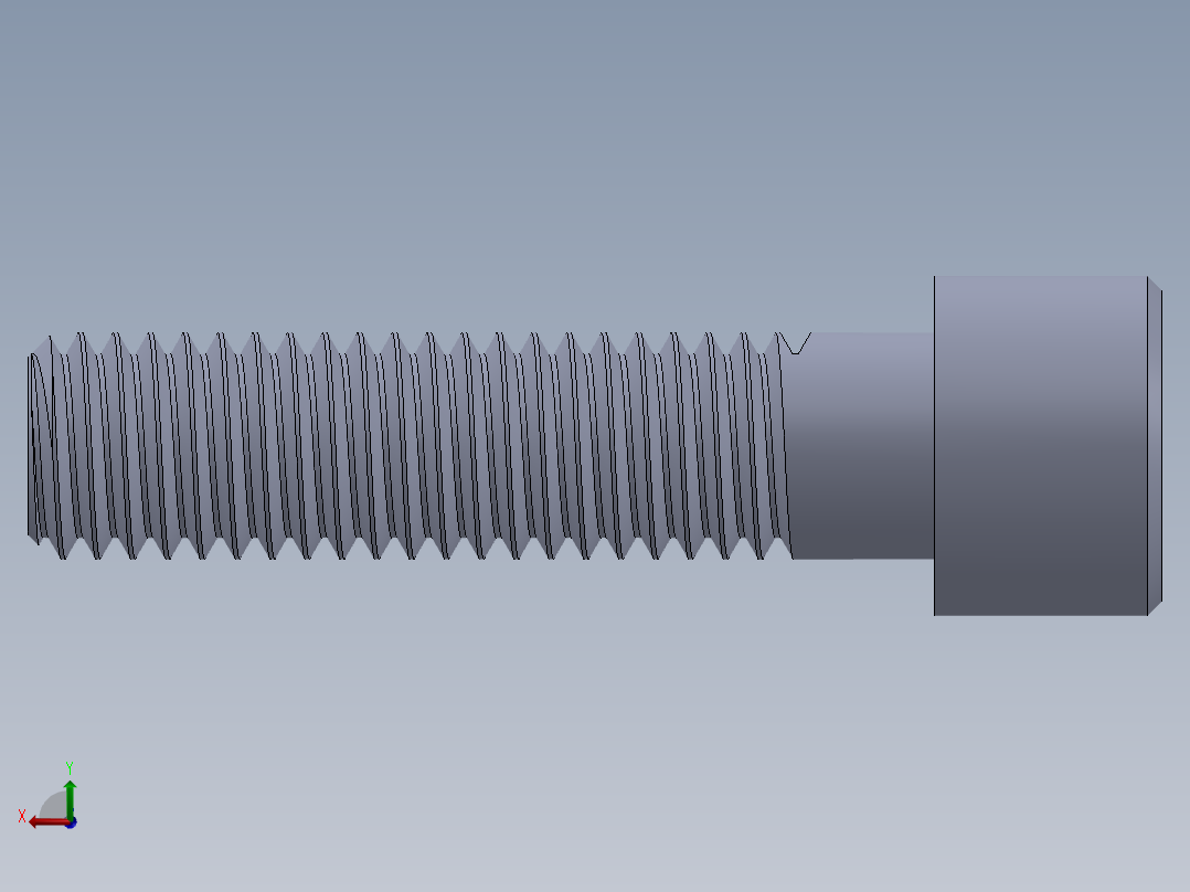 粗螺纹 SHCS 螺钉-SHCS 0.5.x13x2.SLDPRT后视图