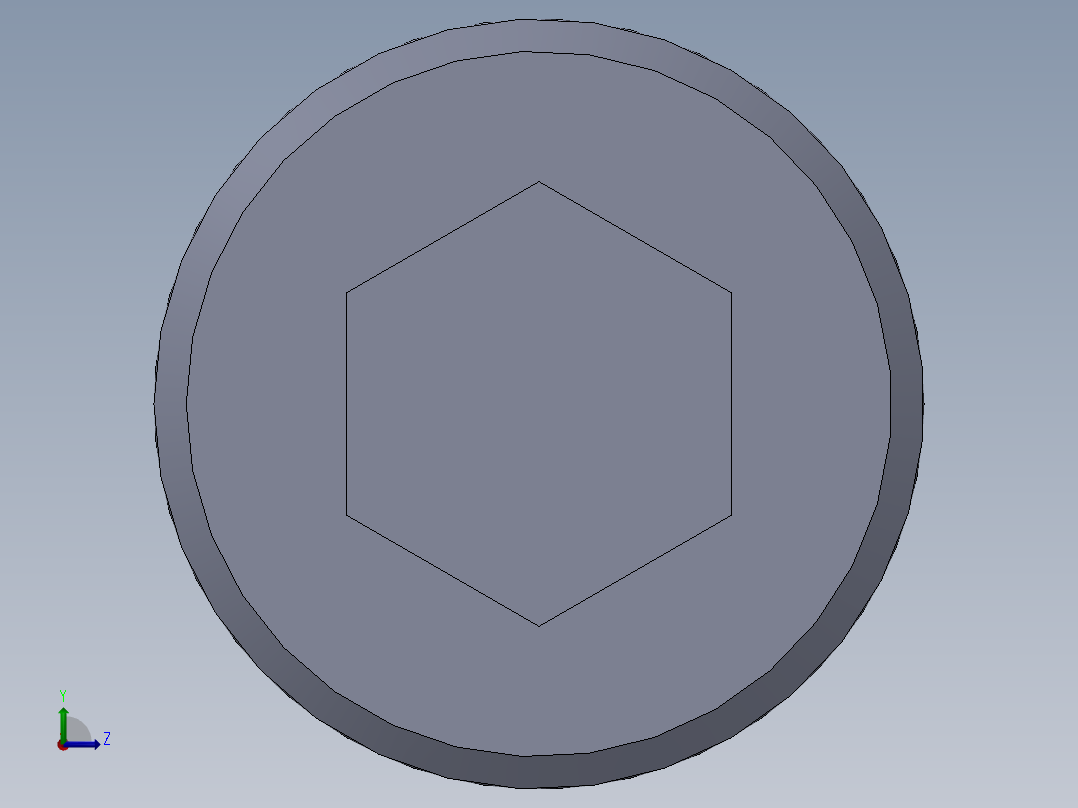 粗螺纹 SHCS 螺钉-SHCS 0.5.x13x2.SLDPRT左视图