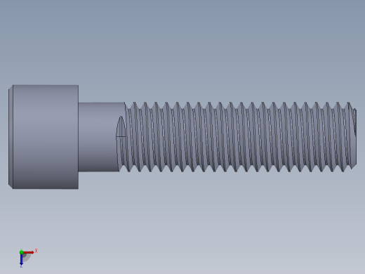 粗螺纹 SHCS 螺钉-SHCS 0.5.x13x2.SLDPRT俯视缩略图