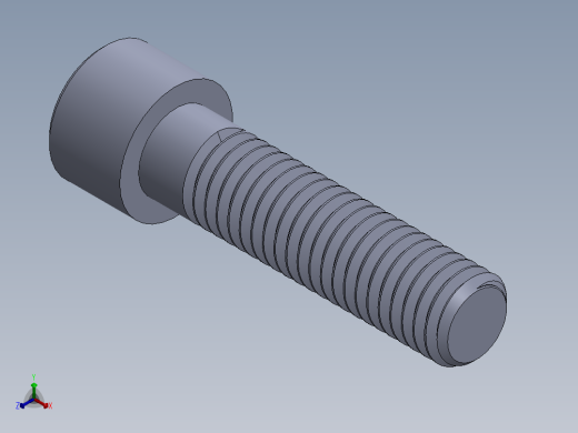 粗螺纹 SHCS 螺钉-SHCS 0.5.x13x2.SLDPRT正等轴测缩略图