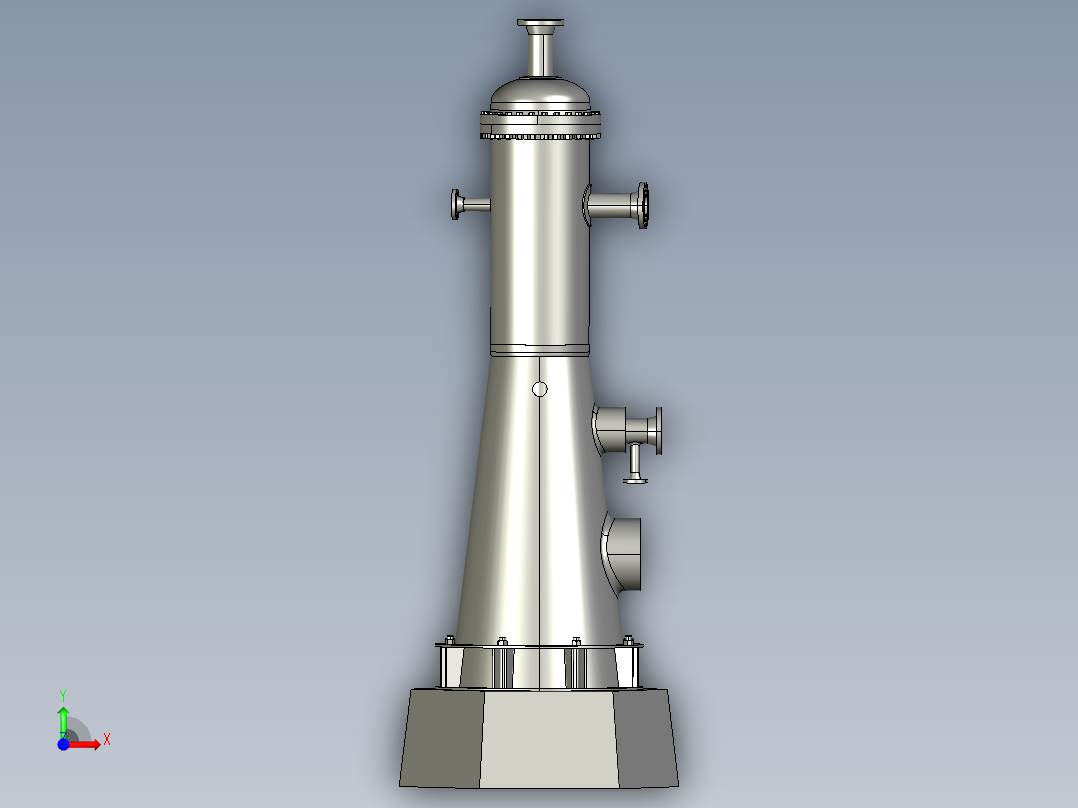 蒸汽分离容器前视图