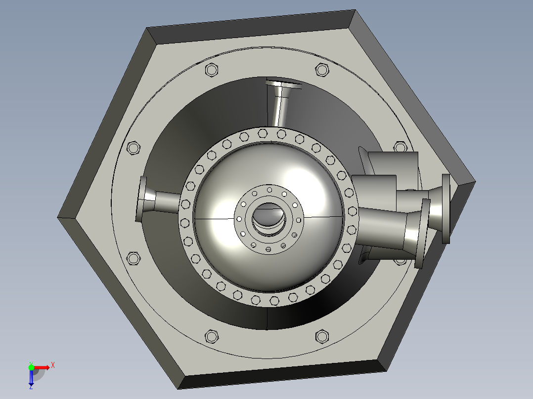 蒸汽分离容器俯视图