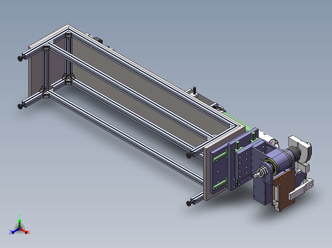 空间折弯机设计正等轴测图