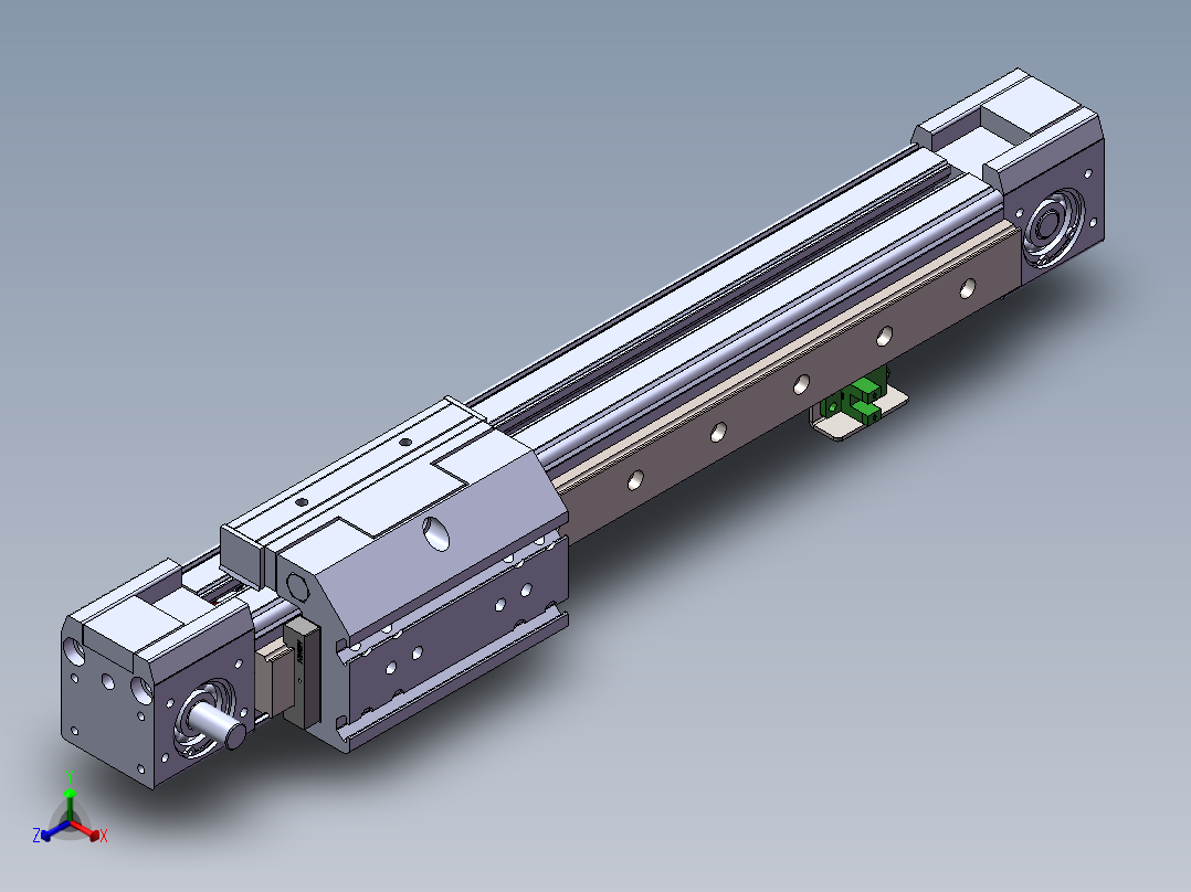 电动滑台模组TRW45双出轴模型正等轴测图