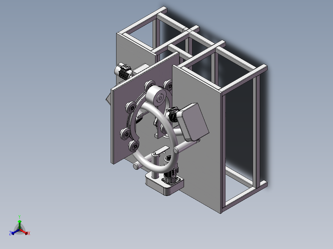 电缆打包机三维图790505==150正等轴测图
