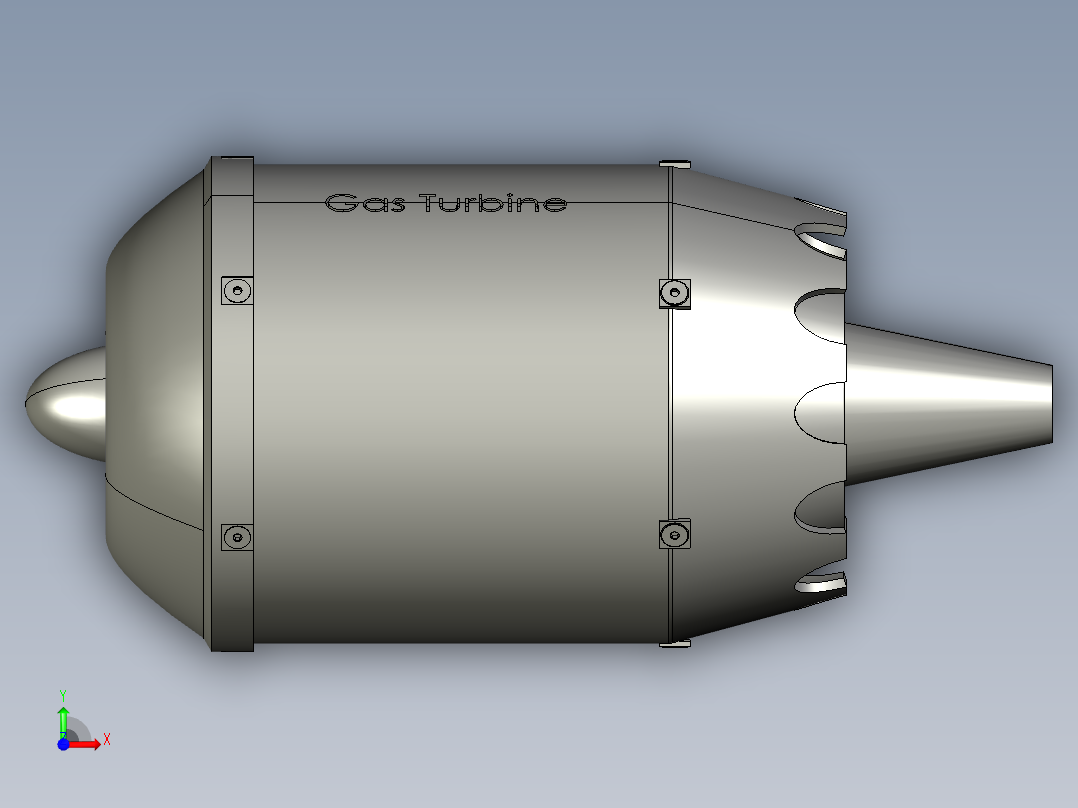 微型离心燃气轮机前视图