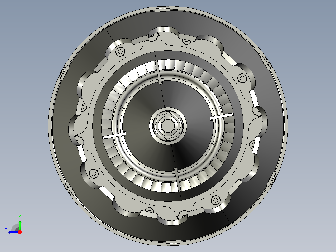 微型离心燃气轮机右视图