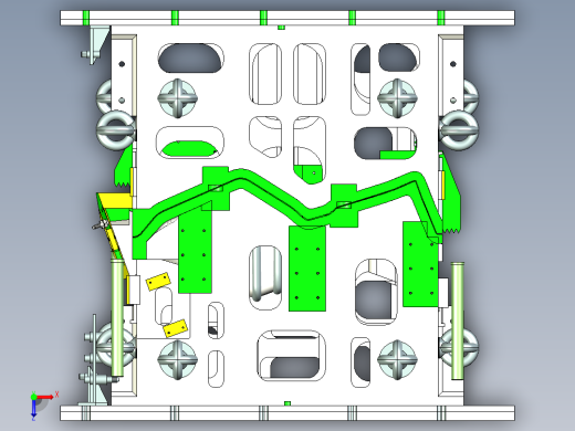 汽车地毯成型模具俯视缩略图