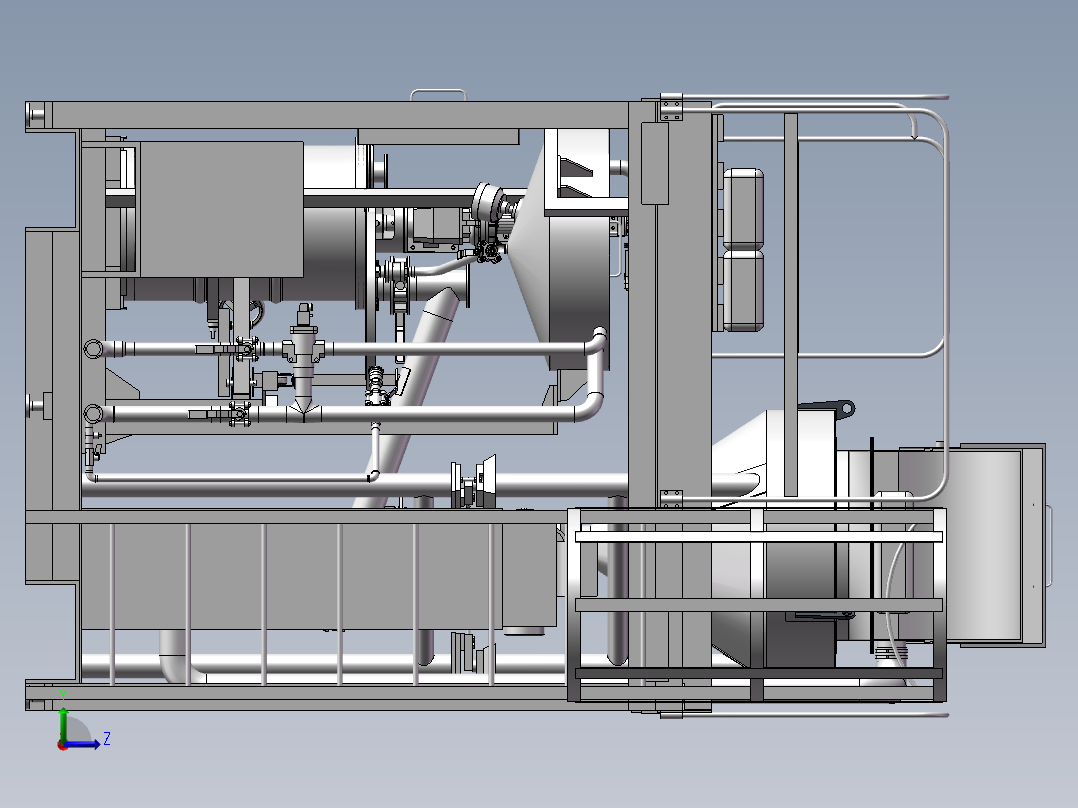 滚筒式搅拌机左视图
