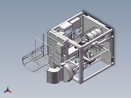 滚筒式搅拌机正等轴测缩略图