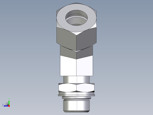 卡套式工业通用硬管接头EO_Adjustable_locknut_45_deg_elbow_VEE15LMORCF右视缩略图