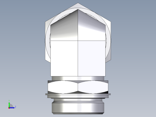 卡套式工业通用硬管接头EO_Adjustable_Locknut_elbow_WEE42ZLRCF左视缩略图