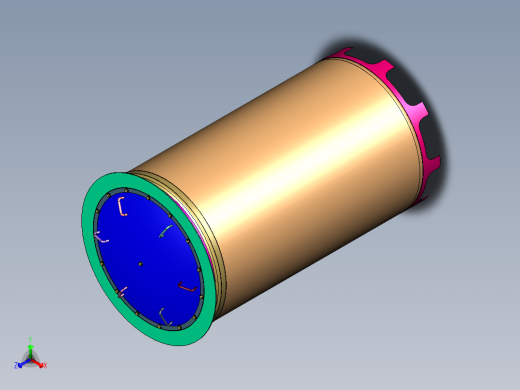 太空用钢瓶容器正等轴测缩略图