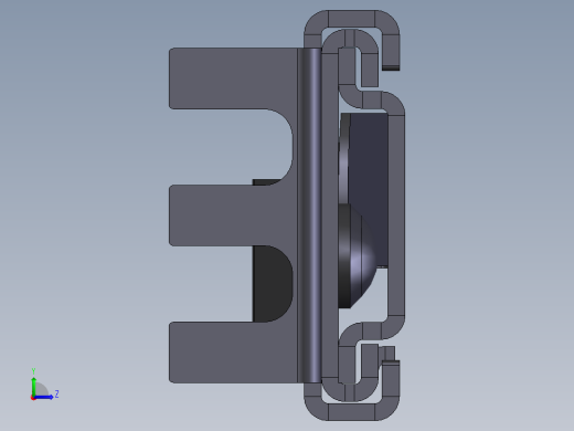 680mm抽屉导轨左视缩略图