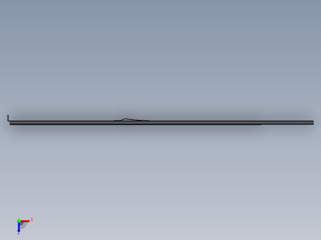 680mm抽屉导轨俯视图