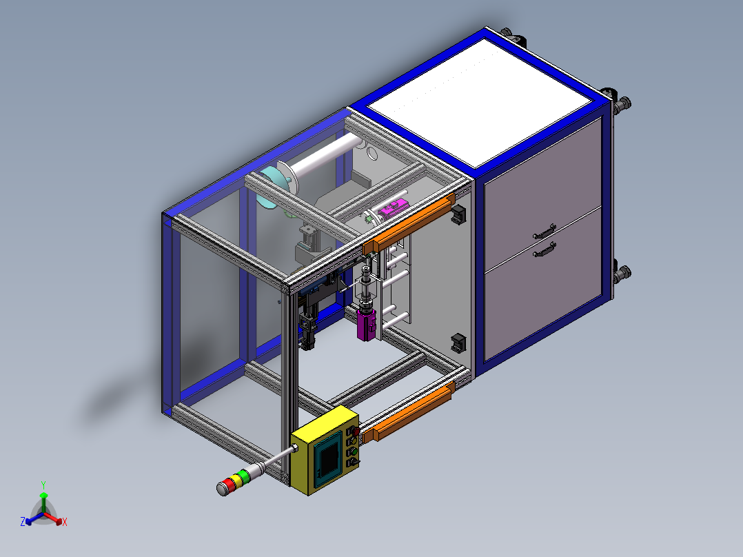 全自动螺丝机正等轴测图