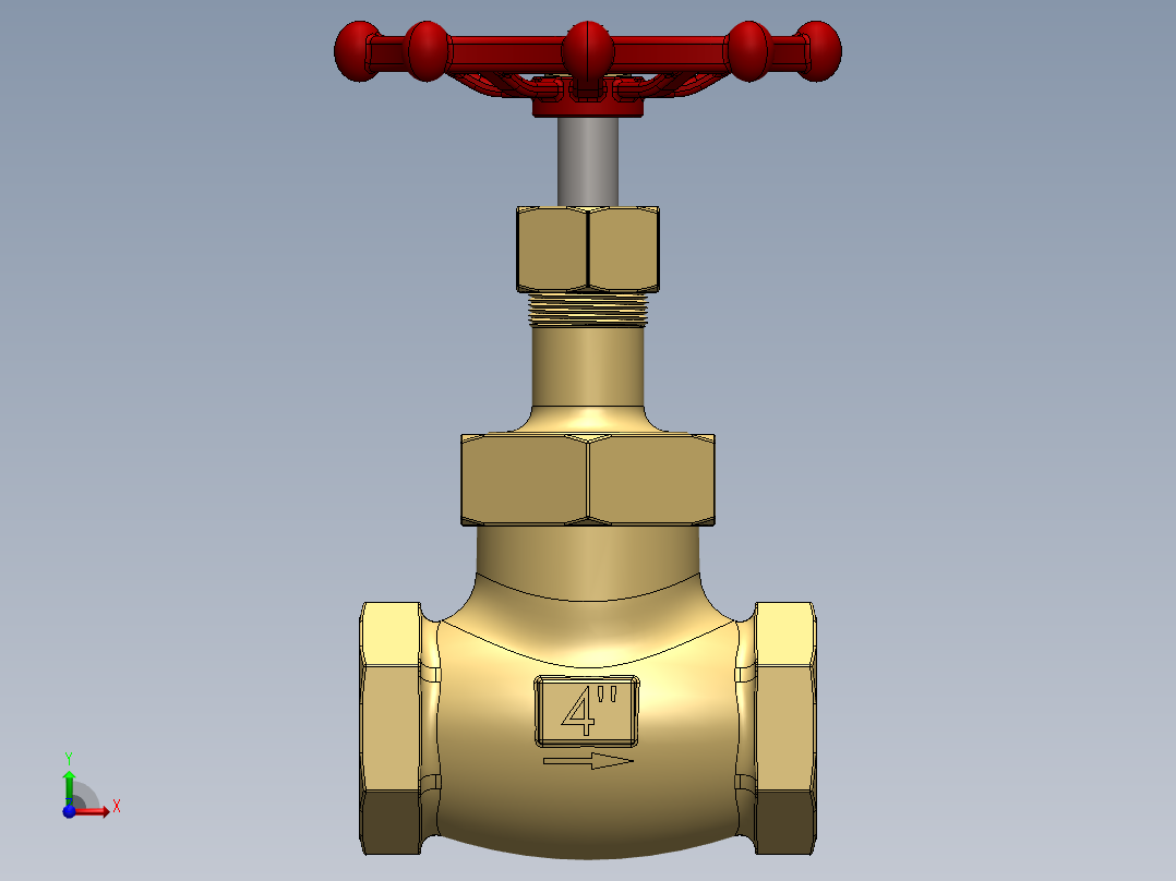 手动截止阀前视图