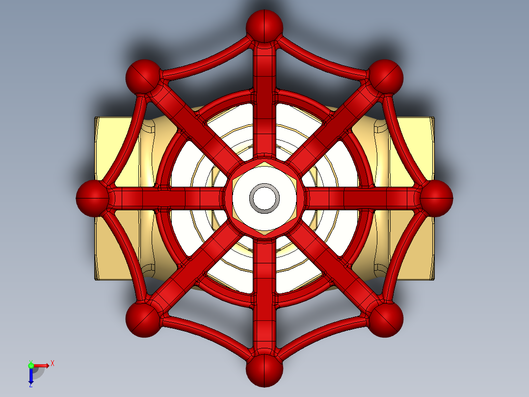 手动截止阀俯视图