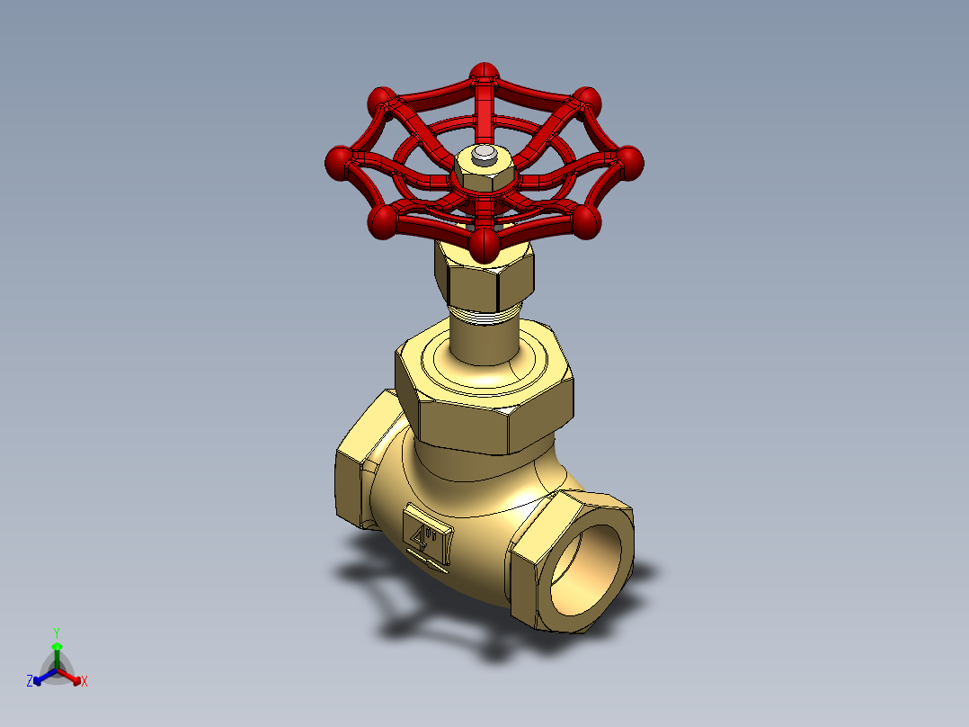 手动截止阀正等轴测图