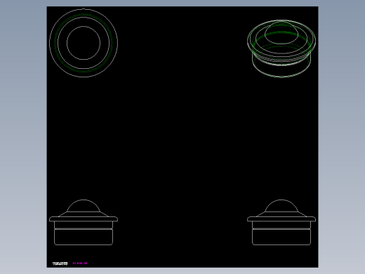 萬向滾珠03-2D多系列多零件图纸模型