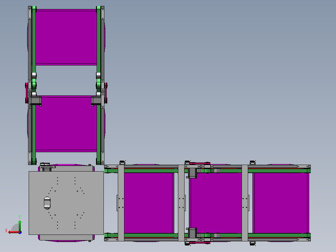 90°流道传动结构sw20可编辑后视图