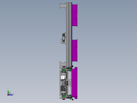 90°流道传动结构sw20可编辑左视缩略图