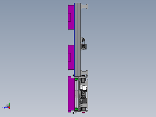 90°流道传动结构sw20可编辑右视缩略图
