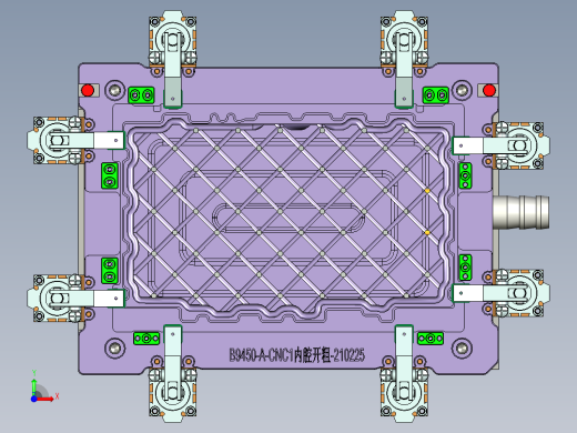 B9450-A-笔记本CNC工装夹具三维模型CNC1内腔开粗-210225前视缩略图