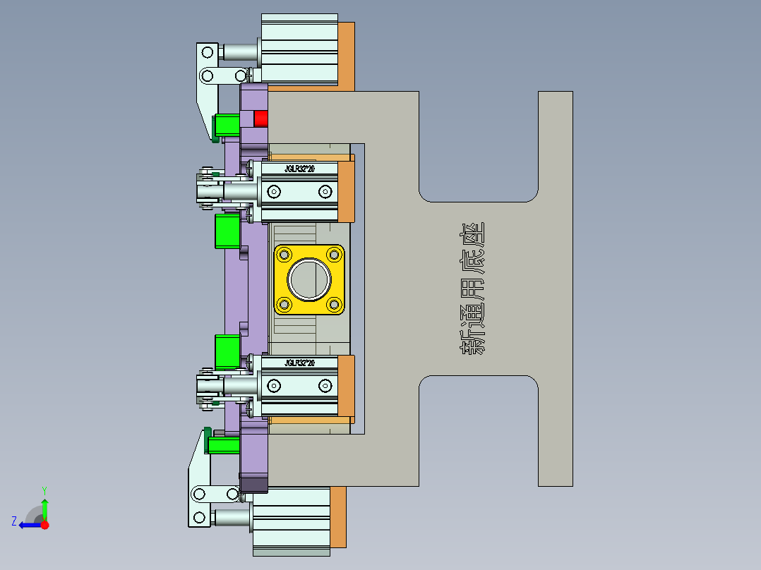 B9450-A-笔记本CNC工装夹具三维模型CNC1内腔开粗-210225右视图