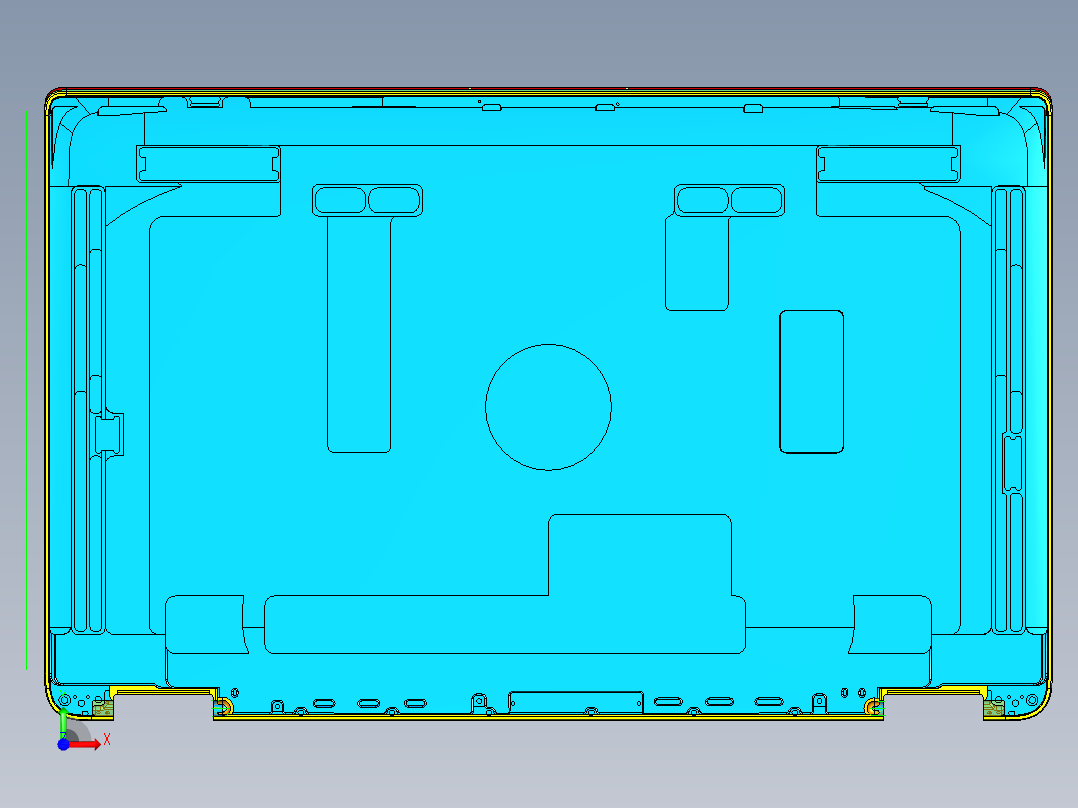 金属外壳铣高光UG编程程序模型前视图