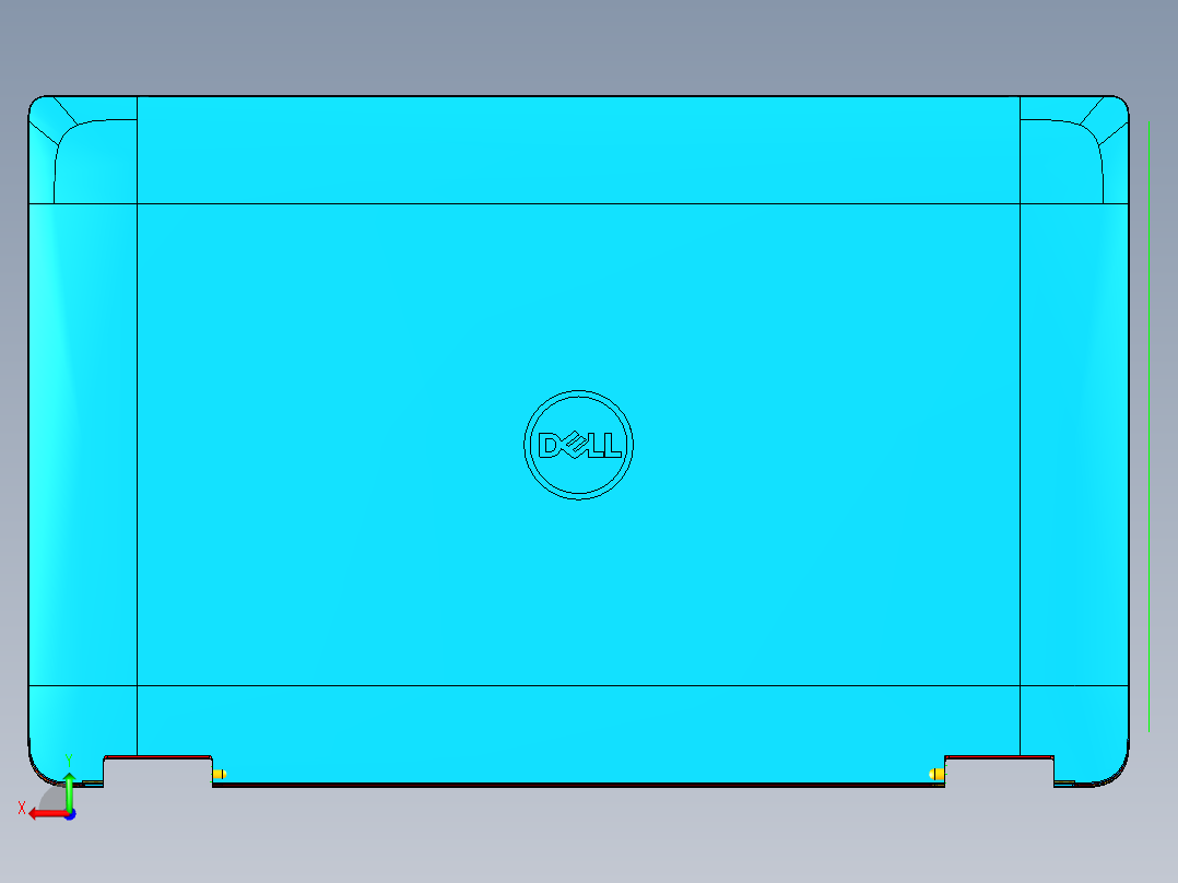 金属外壳铣高光UG编程程序模型后视图