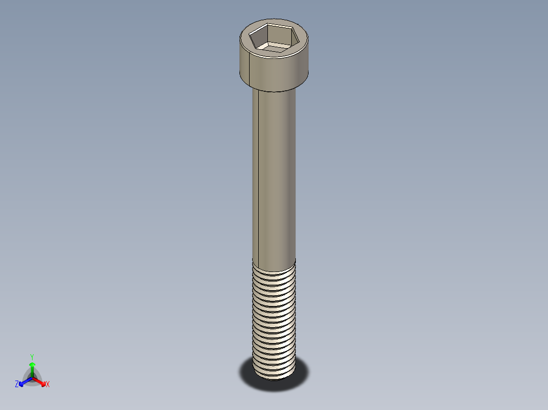 Screw_DIN_912_M10x85_A2.STEP公制内六角螺钉主视图