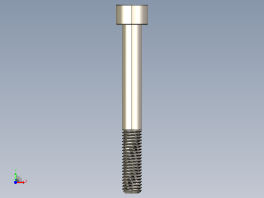 Screw_DIN_912_M10x85_A2.STEP公制内六角螺钉前视缩略图
