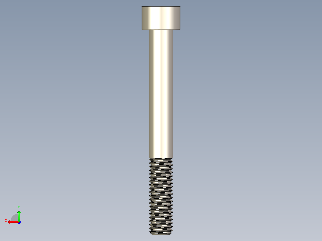 Screw_DIN_912_M10x85_A2.STEP公制内六角螺钉后视图