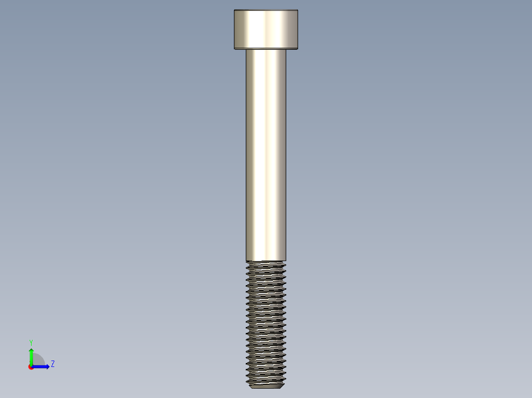 Screw_DIN_912_M10x85_A2.STEP公制内六角螺钉左视图