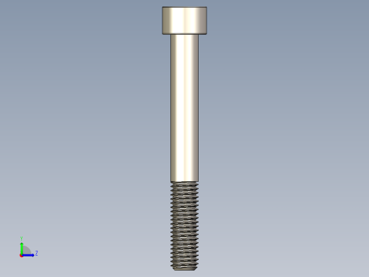 Screw_DIN_912_M10x85_A2.STEP公制内六角螺钉左视缩略图