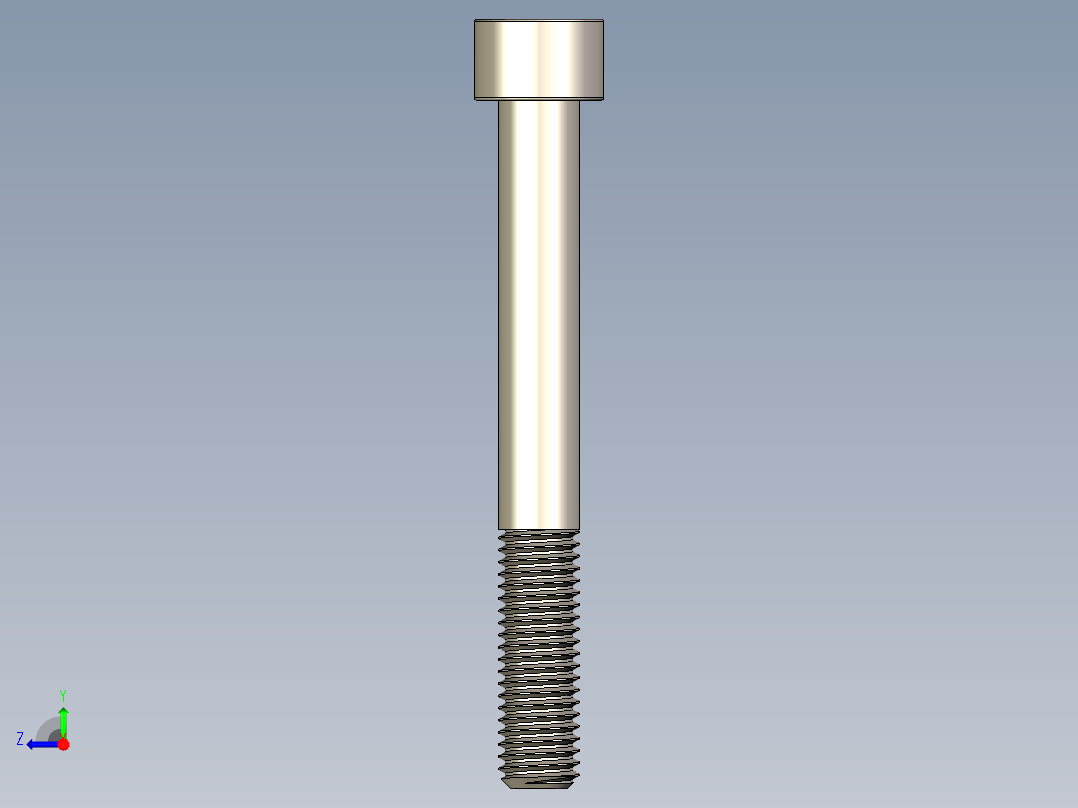 Screw_DIN_912_M10x85_A2.STEP公制内六角螺钉右视图