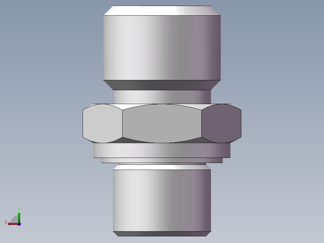 公制螺纹ED密封、1CM-12-10WD后视图