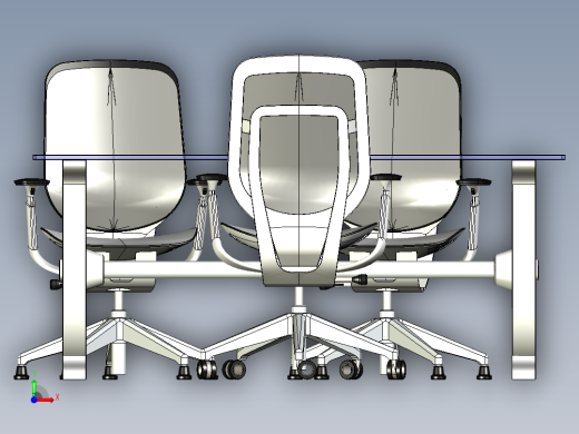 B2004550-卡曼木质书桌套装前视缩略图