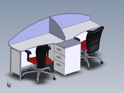 办公室2人办公桌