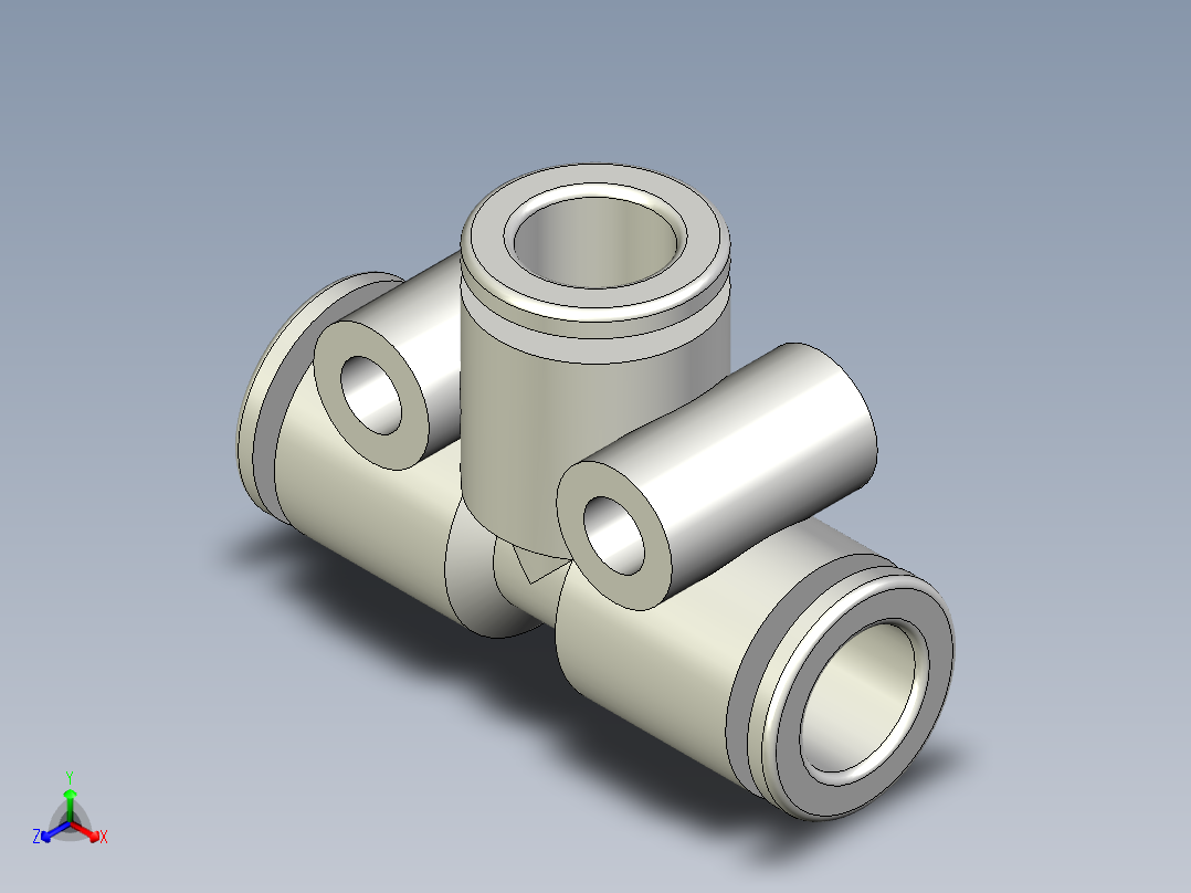 B3004463-气动用推接式管接头 - 三通型号